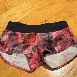 lululemon athletica Women's Pink and Black Athletic Shorts